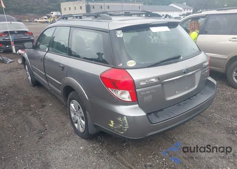 2009 Subaru Outback 2.5I z USA, uszkodzony, nr VIN 4S4BP60C297331535